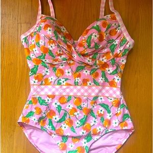 Draper James x Lands End, one piece swim, sz 12